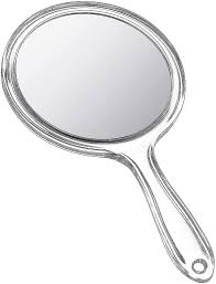 hand mirror rounded shape makeup mirror