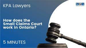 small claims court work in ontario