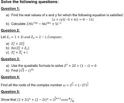 Solved Solve The Following Questions