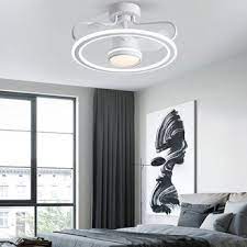led silent ceiling fan light chandelier