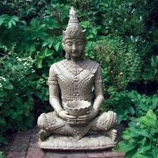 Peaceful Buddha Stone Garden Statue