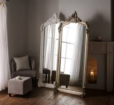 A pair of large silver gilt framed beveled mirrors. Large Wooden Mirror Wood Frame Mirror For Sale Free Shipping