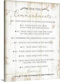 The Ten Commandments Wall Art Canvas