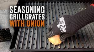 Seasoning GrillGrates With Onion - YouTube