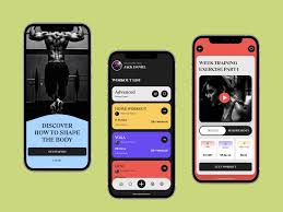 gym workout app ui design uplabs