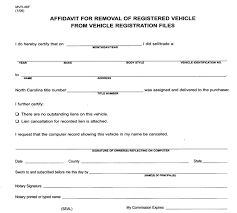 free north carolina affidavit for