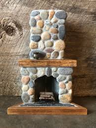 Miniature Corner Stone Fireplace 1 12