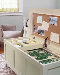 Some file cabinets are built to hold hanging files, some are not. Mini Office In A Chest How To Martha Stewart