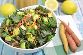 kale and avocado salad food