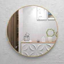 Round Aluminum Framed Decorative Mirror
