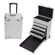 professional rolling travel makeup case