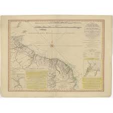 Antique Nautical Chart Of The Coast Of Guyana By Rochette 1783