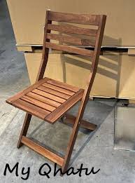 Set Of 4 Ikea Applaro Chair Outdoor Fol