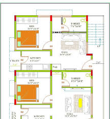 30x40 East Facing House Plans 2 Single
