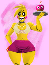 Toy Chica Painting, she's always fun to draw : r/fivenightsatfreddys