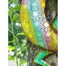 Colourful Metal Lizard Wall Art