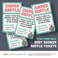Ladybug Baby Shower Raffle Tickets Printable Free Free