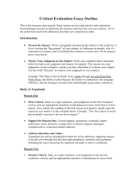 evaluation essay format as unique evaluation essay outline english evaluation essay format cute evaluationssayxamplexamples restaurant for students movie critical