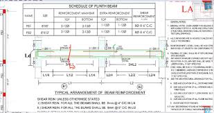 how to read plinth beam drawing at site