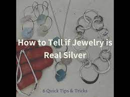 how to tell if jewelry is real silver
