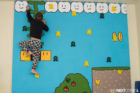 Diy Super Mario Themed Climbing Wall
