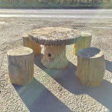 Stools With Faux Tree Stump Design