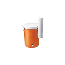 rubbermaid 5gal orange cooler w cup
