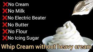 foamy whipped cream without heavy cream