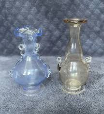 amber glass vase set