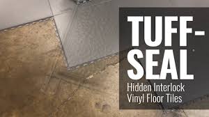 hidden interlock vinyl floor tiles