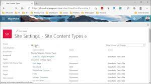 content type in sharepoint