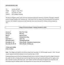 Sample Memo For Holiday Notice To Employees Of New Vacation