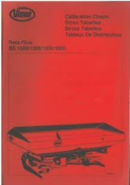 Vicon Fert Spreader Rota Flow Bs 1000 1200 1500 1800 Calibration Charts Manual Ebay