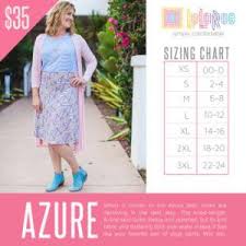 Here Is The Sizing Chart For The Lularoe Azure Skirt