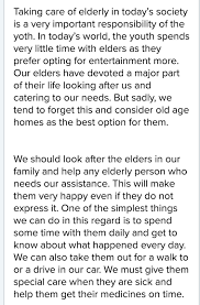 essay on caring for the elderly in essay on caring for the elderly