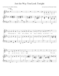 Download or order the way you look tonight sheet music from the artist alan pasqua arranged for piano. Just The Way You Look Tonight Sheet Music For Piano Vocals Piano Voice Musescore Com