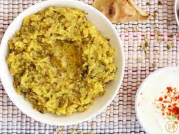 how to make green moong dal khichdi recipe