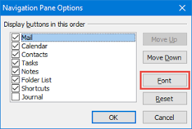 color settings of the outlook interface