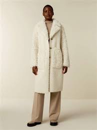 Faux Fur Coat With A Wide Collar