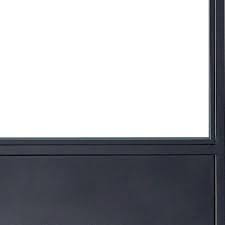 Renin Concorde Black Frame Kit Clear Glass 37 Inch Barn Door