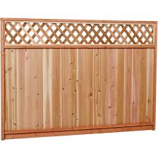 premium cedar lattice top fence panel