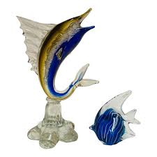 Vintage Murano Glass Fish Figurines A