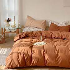 Orange Brown Fl Bedding Set