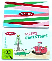 old navy gift card lot of 2 christmas
