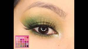 green eye makeup tutorial with morphe x