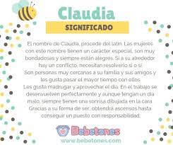 nombre claudia significado y origen