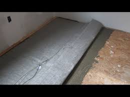 install radiant heating floor mat video