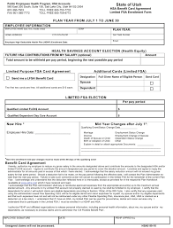 Will i receive a new debit card? Form Hsa0 Download Printable Pdf Or Fill Online Hsa Benefit Card Agreement Limited Fsa Enrollment Form Utah Templateroller