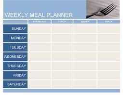 40 weekly meal planning templates ᐅ