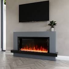 Smart Electric Fireplace With Led Light